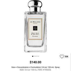 Joe Malone Wood Sage and Sea Salt 9ml